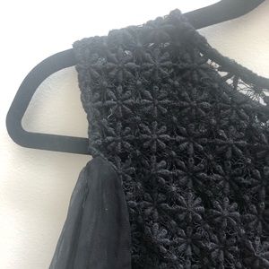 ZARA Cold Shoulder Lace Flowy Top